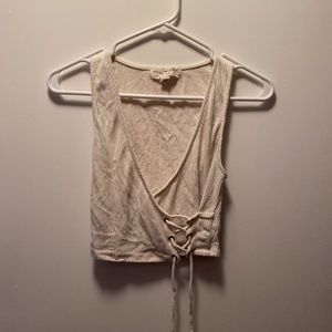 Urban Outfitters crop top cream/off white color